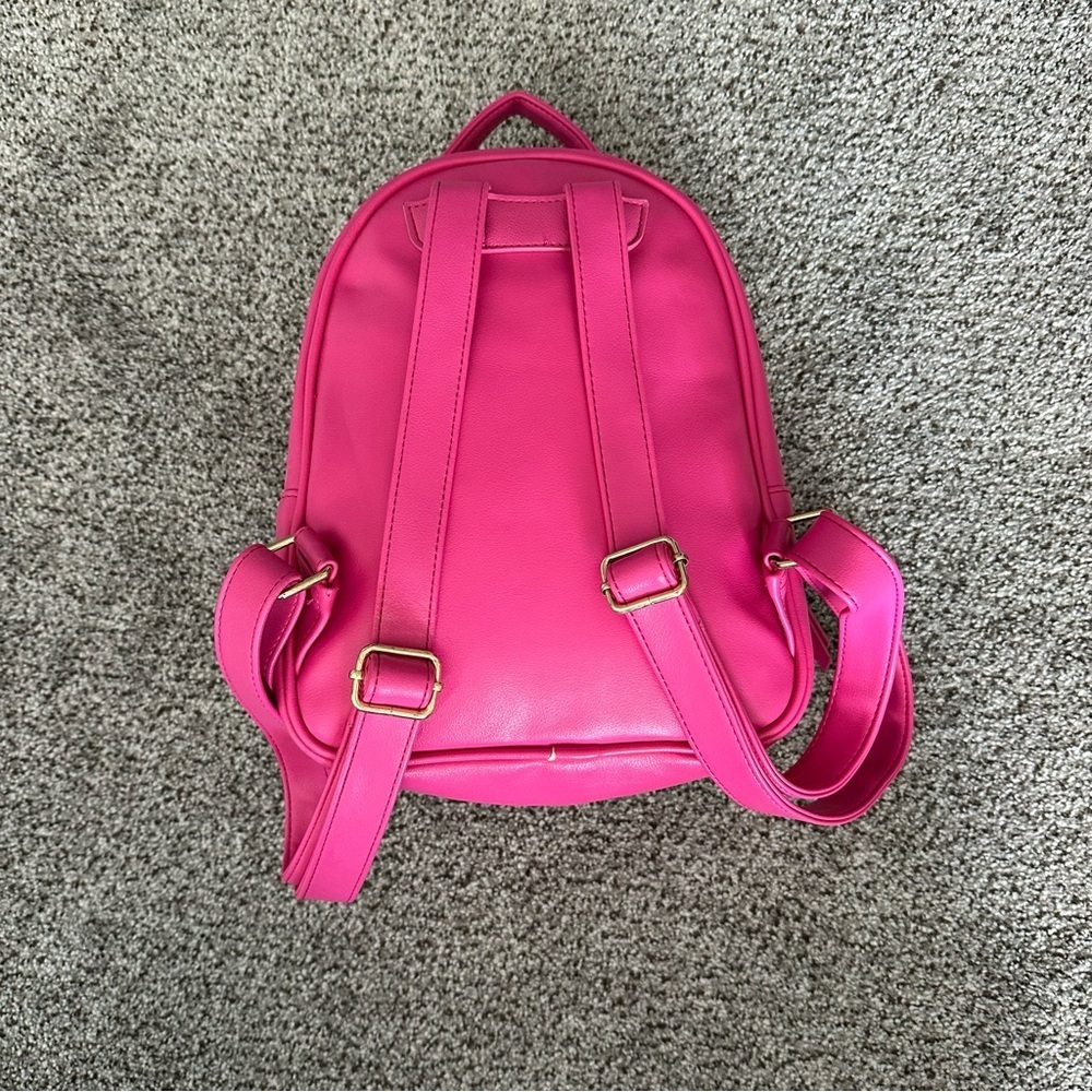 JUICY COUTURE Hot Pink Sherpa Backpack Logo Lining R $150 - Picture 6 of 16